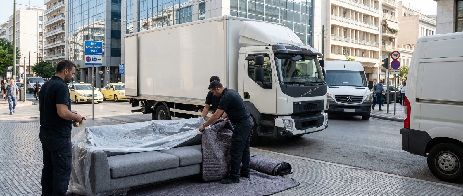Ασφαλείς διεθνείς μεταφορές επίπλων με εξειδικευμένο αμπαλάζ