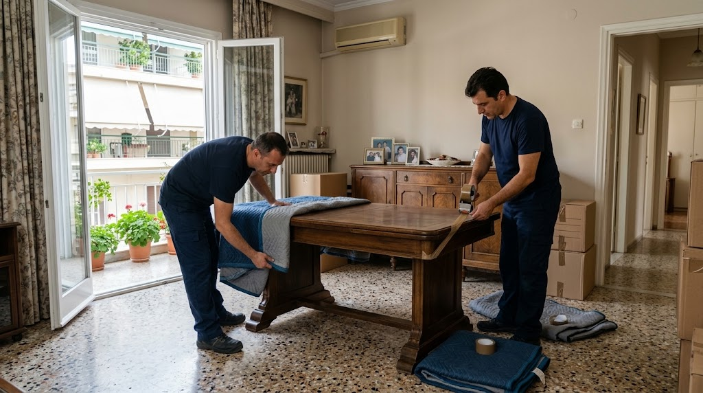 Προετοιμασία επίπλων για ασφαλή φύλαξη πραγμάτων